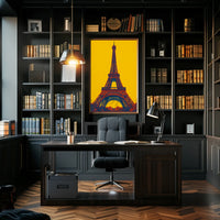 Eiffel Tower Pop Art Vibe Artistic Poster PosterGoat