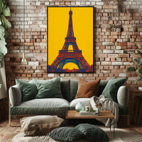 Eiffel Tower Pop Art Vibe Artistic Poster PosterGoat