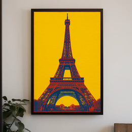 Eiffel Tower Pop Art Vibe Artistic Poster PosterGoat