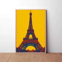 Eiffel Tower Pop Art Vibe Artistic Poster PosterGoat