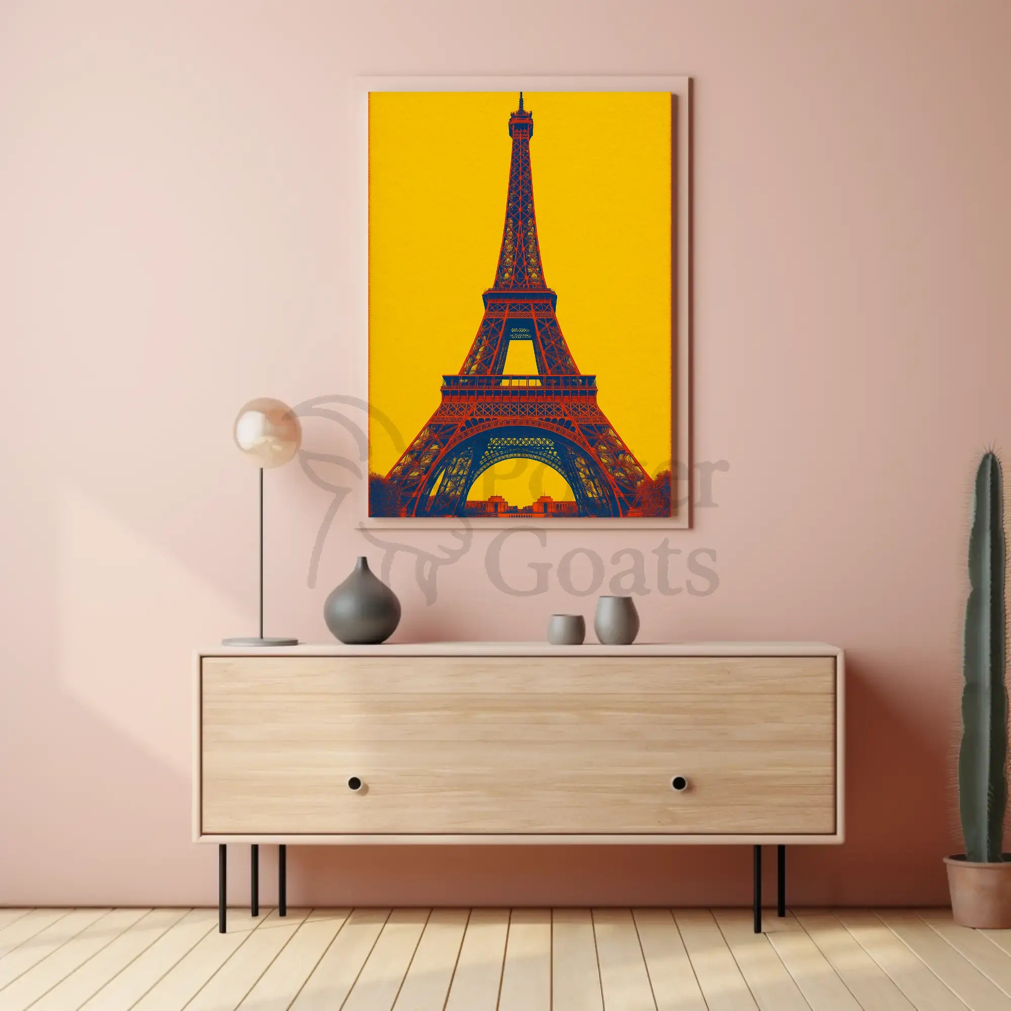 Eiffel Tower Pop Art Vibe Artistic Poster PosterGoat