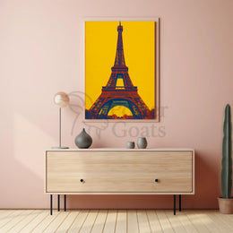 Eiffel Tower Pop Art Vibe Artistic Poster PosterGoat
