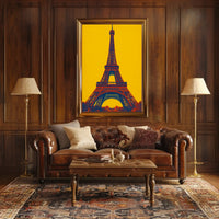 Eiffel Tower Pop Art Vibe Artistic Poster PosterGoat
