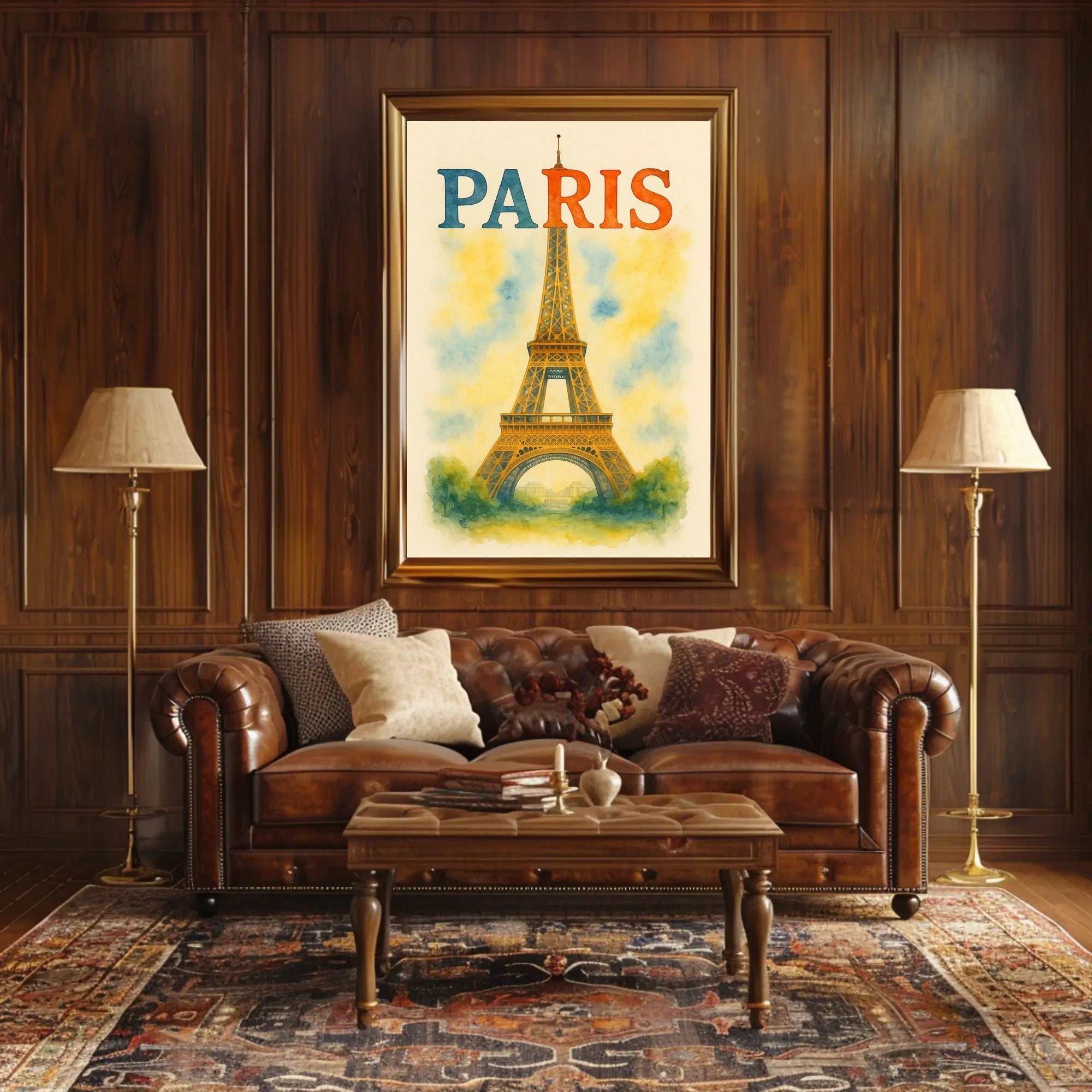 Eiffel Tower Vibrant Romantic Travel Poster PosterGoat
