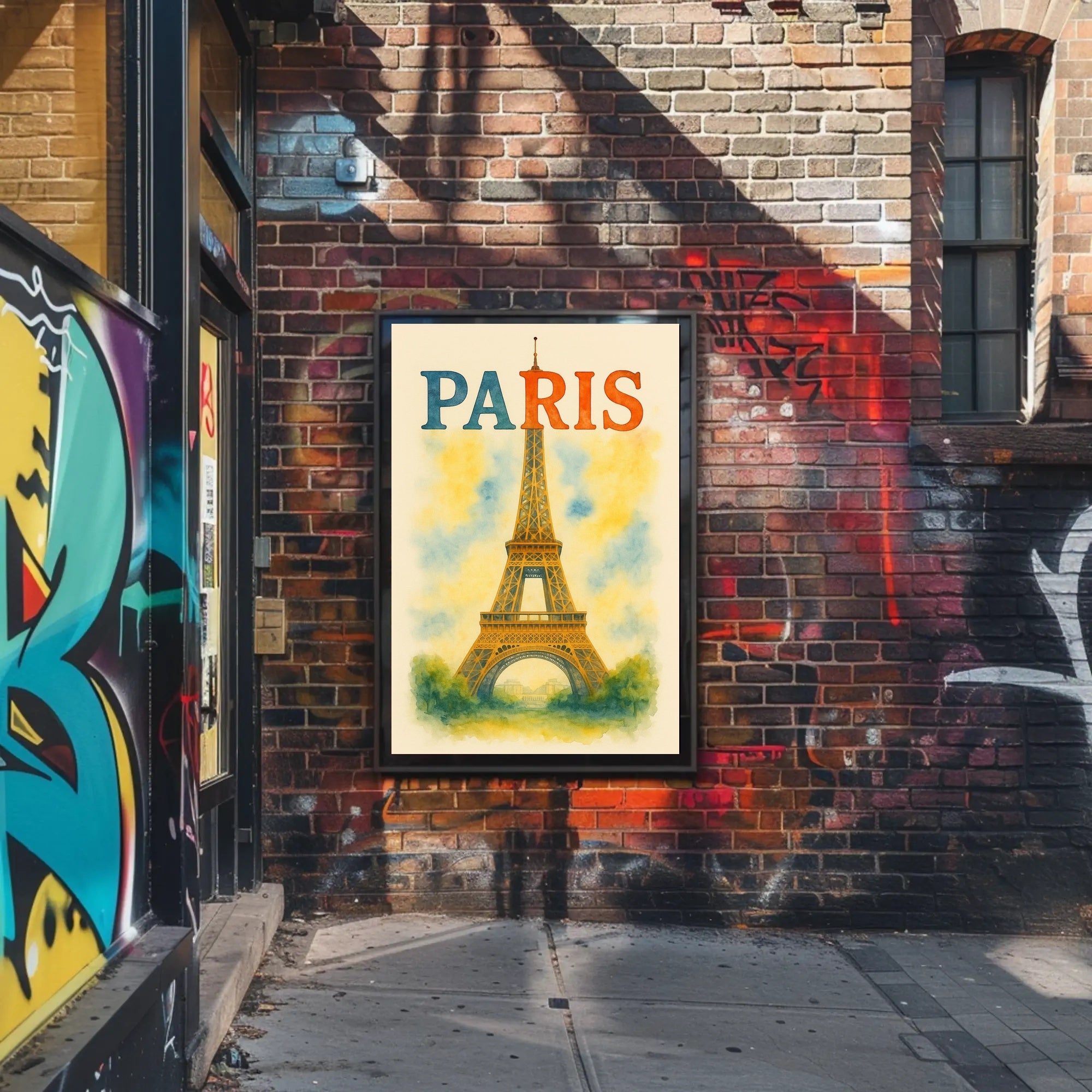 Eiffel Tower Vibrant Romantic Travel Poster PosterGoat