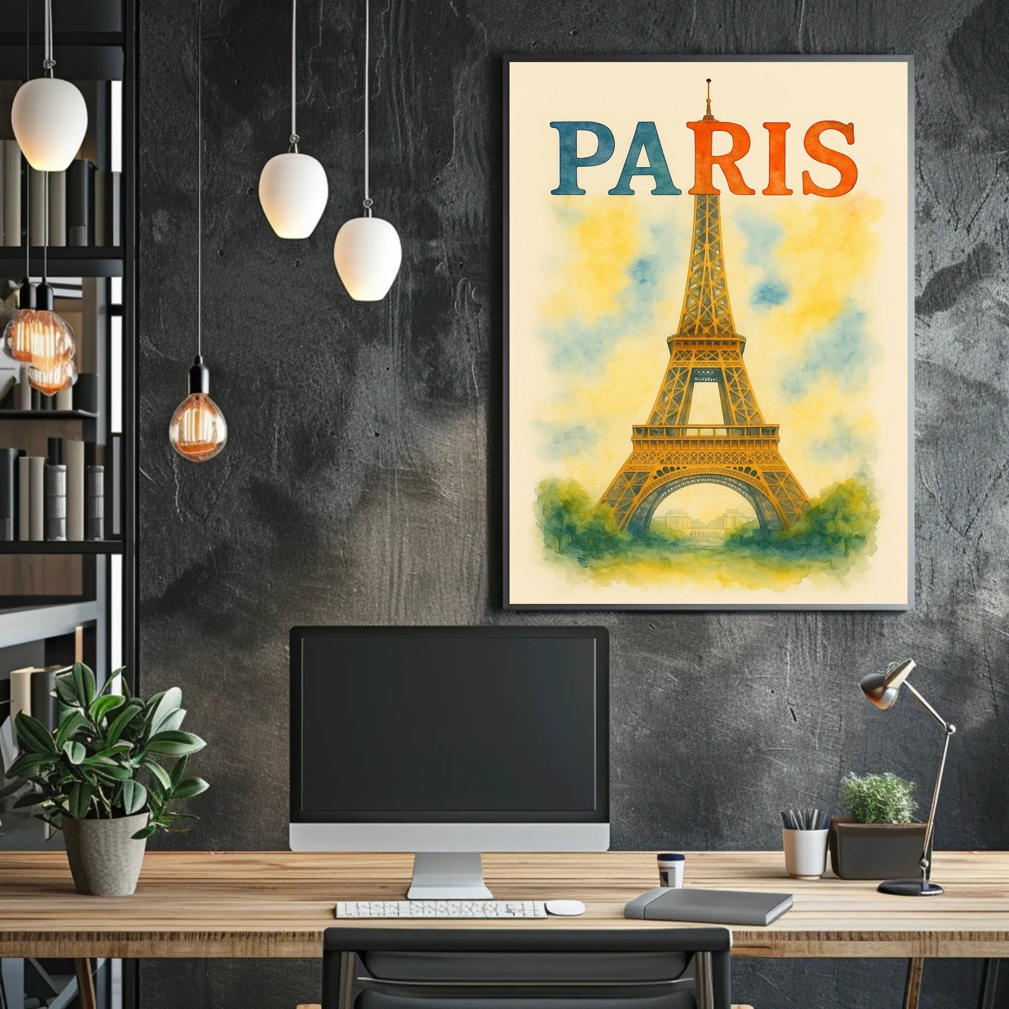 Eiffel Tower Vibrant Romantic Travel Poster PosterGoat