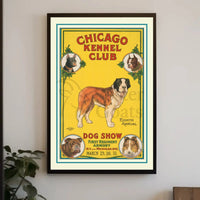 Eighth Annual Chicago Dog Show Vintage Animal Poster PosterGoat