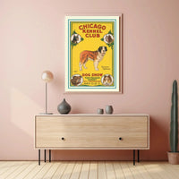 Eighth Annual Chicago Dog Show Vintage Animal Poster PosterGoat