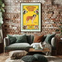 Eighth Annual Chicago Dog Show Vintage Animal Poster PosterGoat