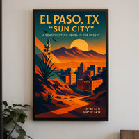 El Paso, Tx Sun City Poster PosterGoat