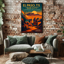 El Paso, Tx Sun City Poster PosterGoat