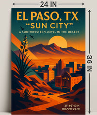 El Paso, Tx Sun City Poster PosterGoat