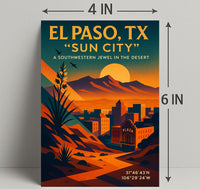 El Paso, Tx Sun City Poster PosterGoat