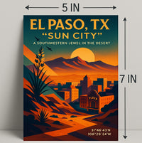 El Paso, Tx Sun City Poster PosterGoat