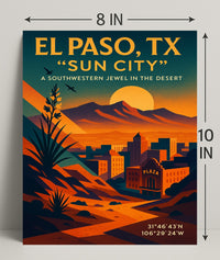 El Paso, Tx Sun City Poster PosterGoat