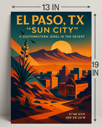 El Paso, Tx Sun City Poster PosterGoat