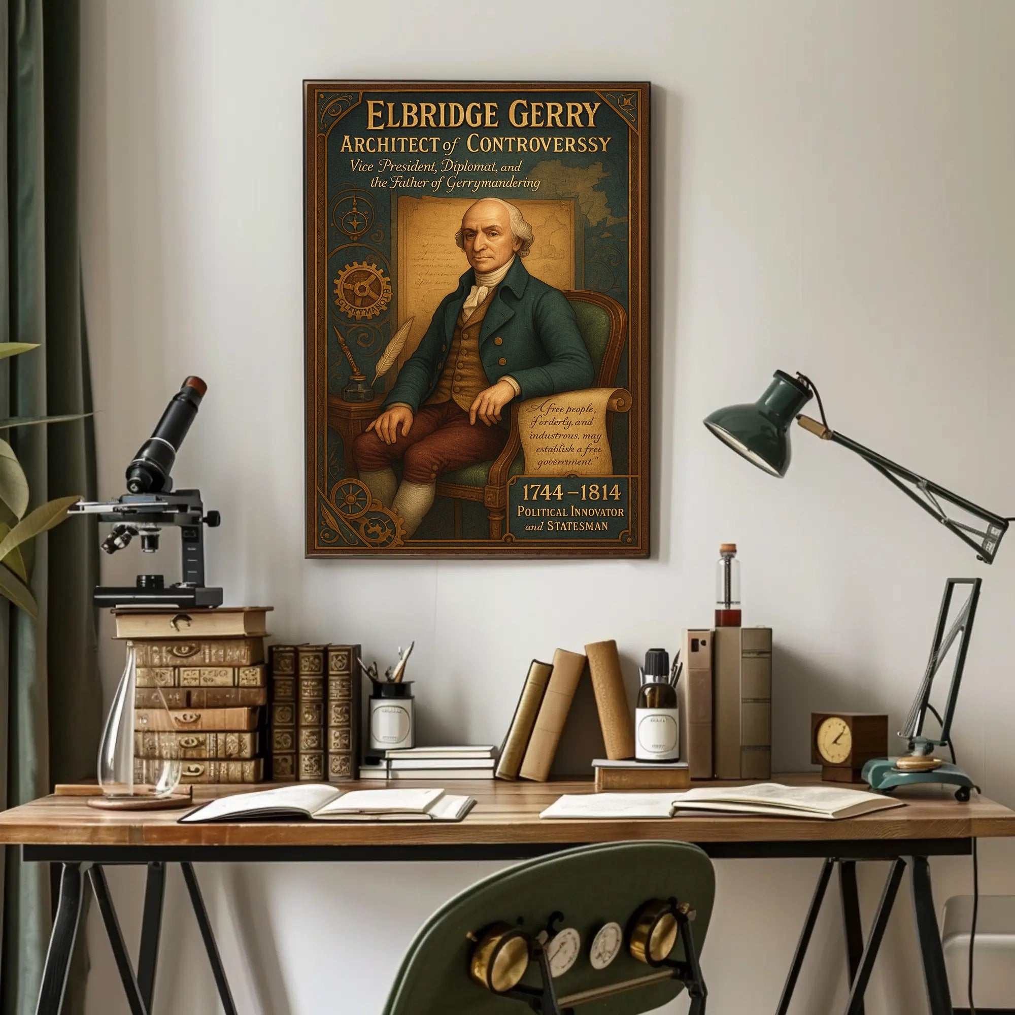 Elbridge Gerry Architect of Controversy Poster PosterGoat