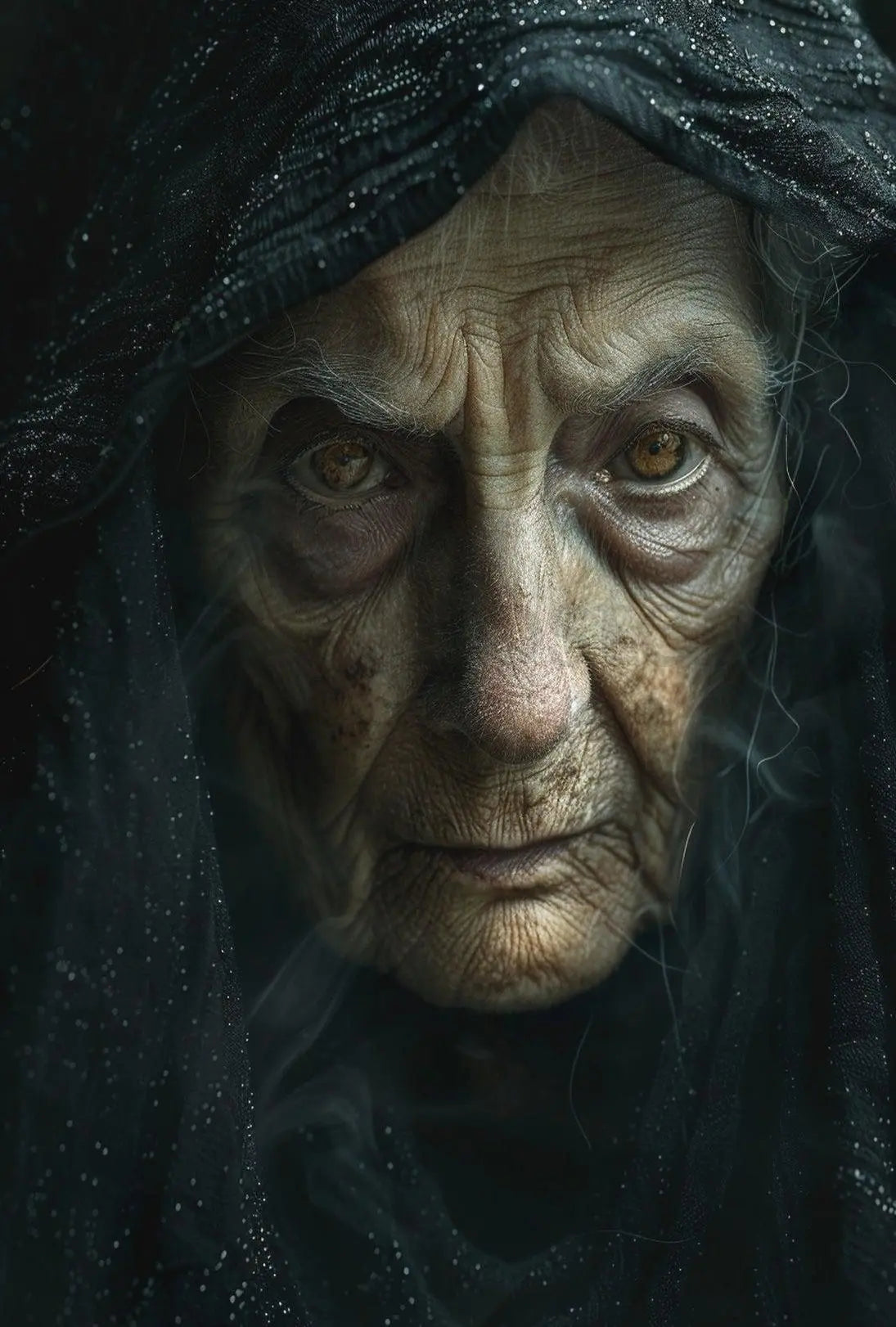 Elderly Wisdom Enigma Hyper-Realistic Artistic or Pop Culture Poster PosterGoat