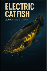 Electric Catfish Wall Art Vintage Print PosterGoat