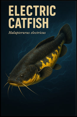 Electric Catfish Wall Art Vintage Print PosterGoat