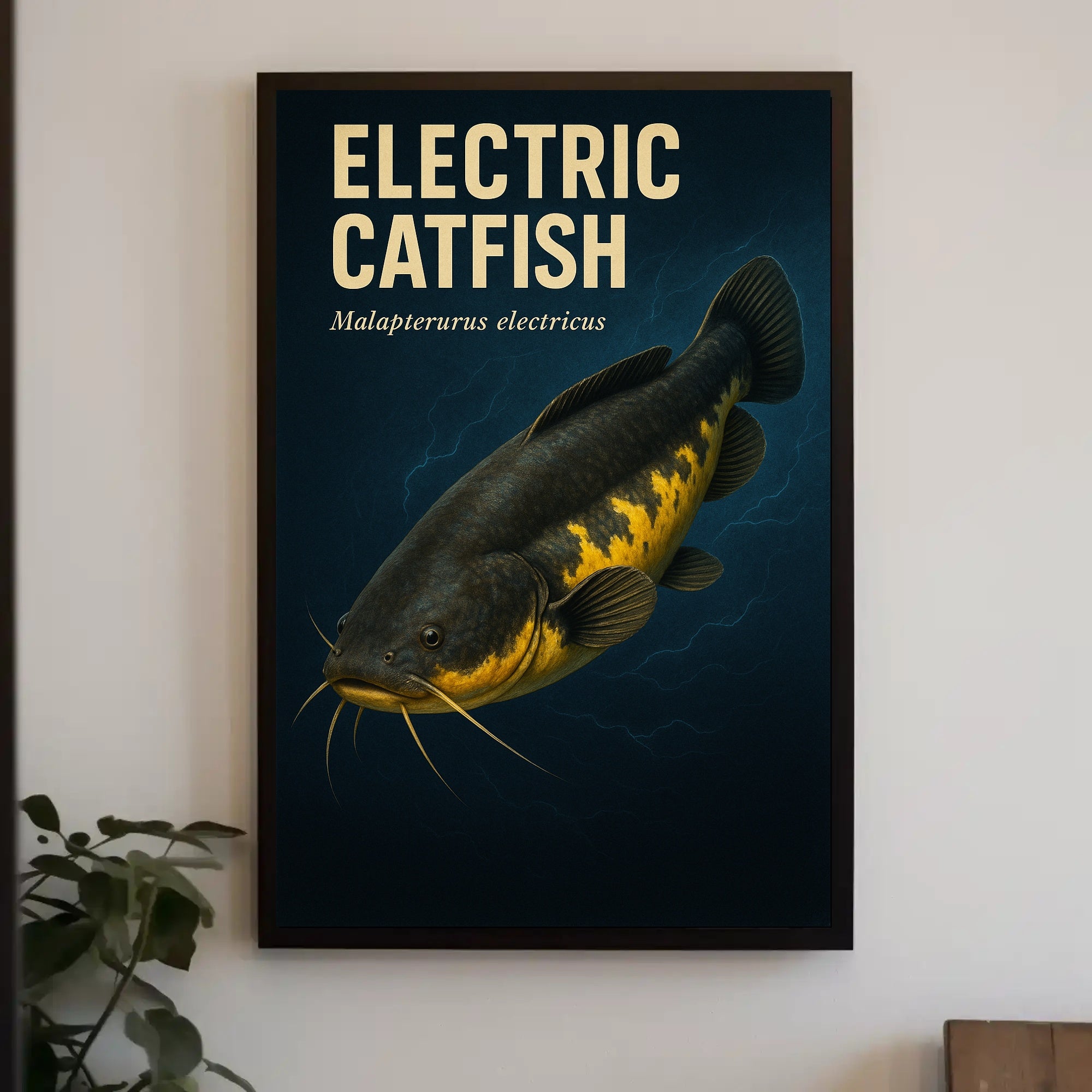 Electric Catfish Wall Art Vintage Print PosterGoat