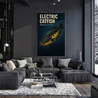 Electric Catfish Wall Art Vintage Print PosterGoat