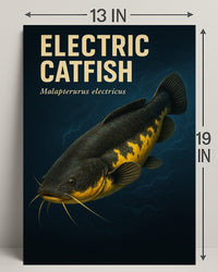 Electric Catfish Wall Art Vintage Print PosterGoat