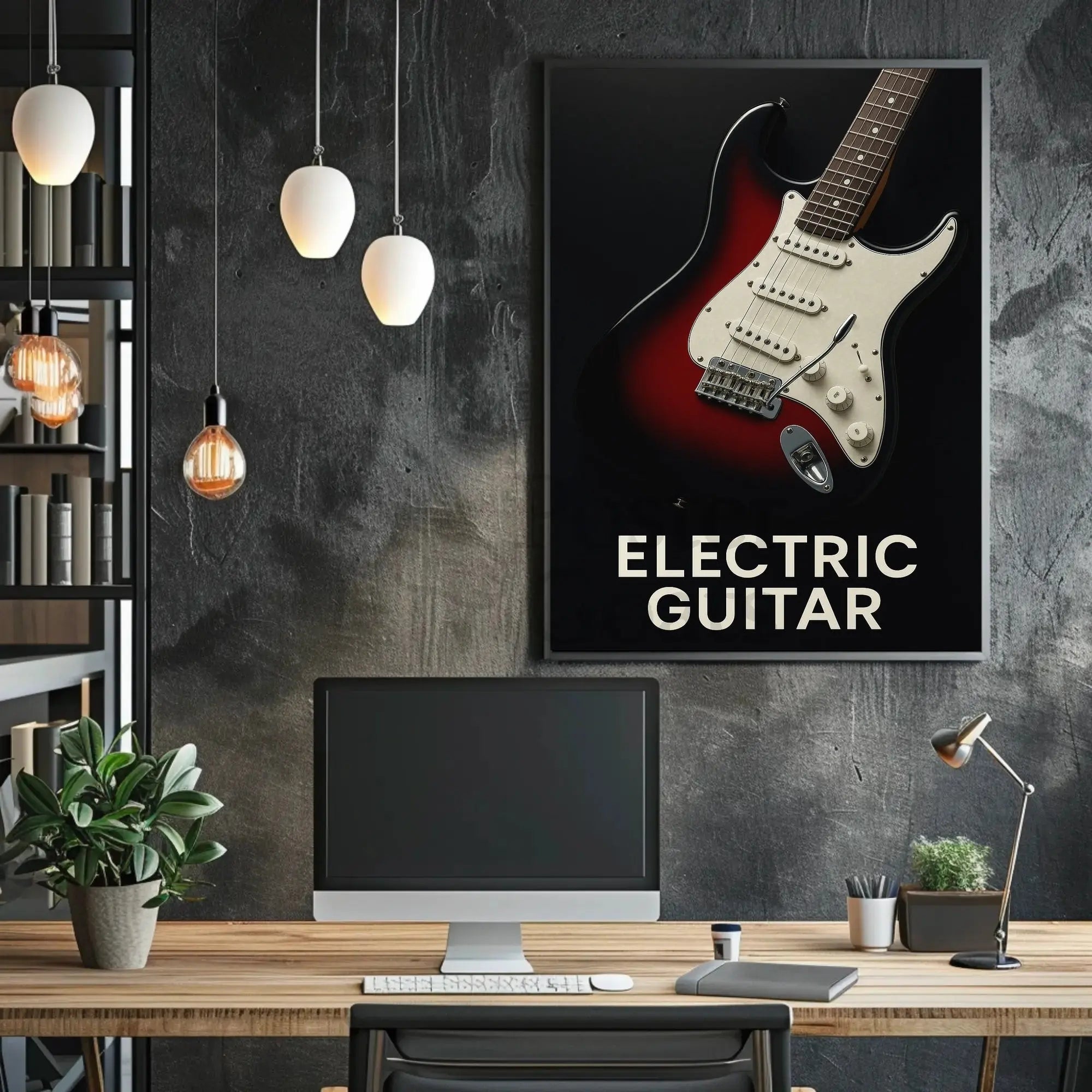 Electric Guitar Iconic Rock Music Poster PosterGoat
