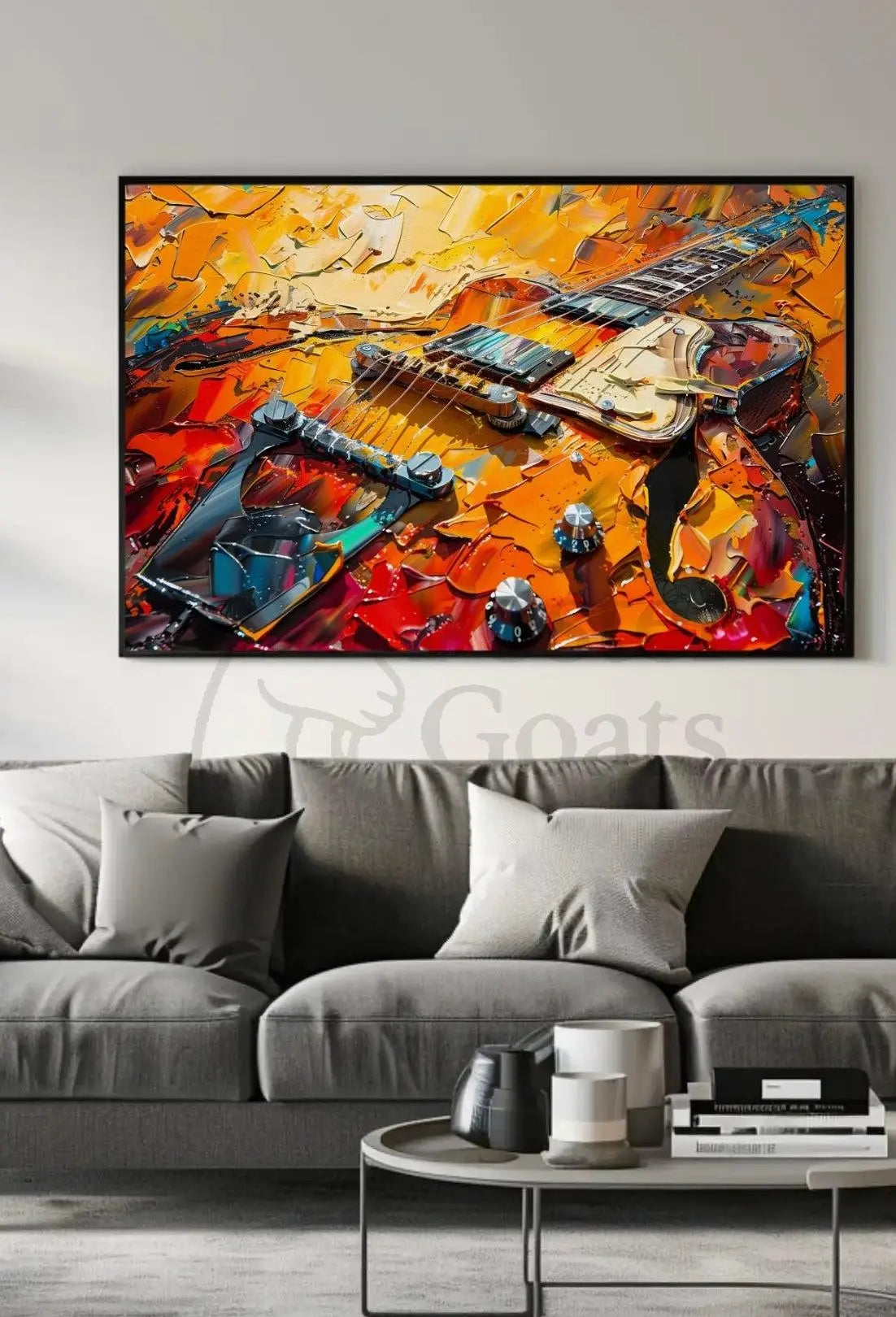 Electric Guitar Passion Abstract Artistic Poster PosterGoat