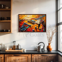 Electric Guitar Passion Abstract Artistic Poster PosterGoat
