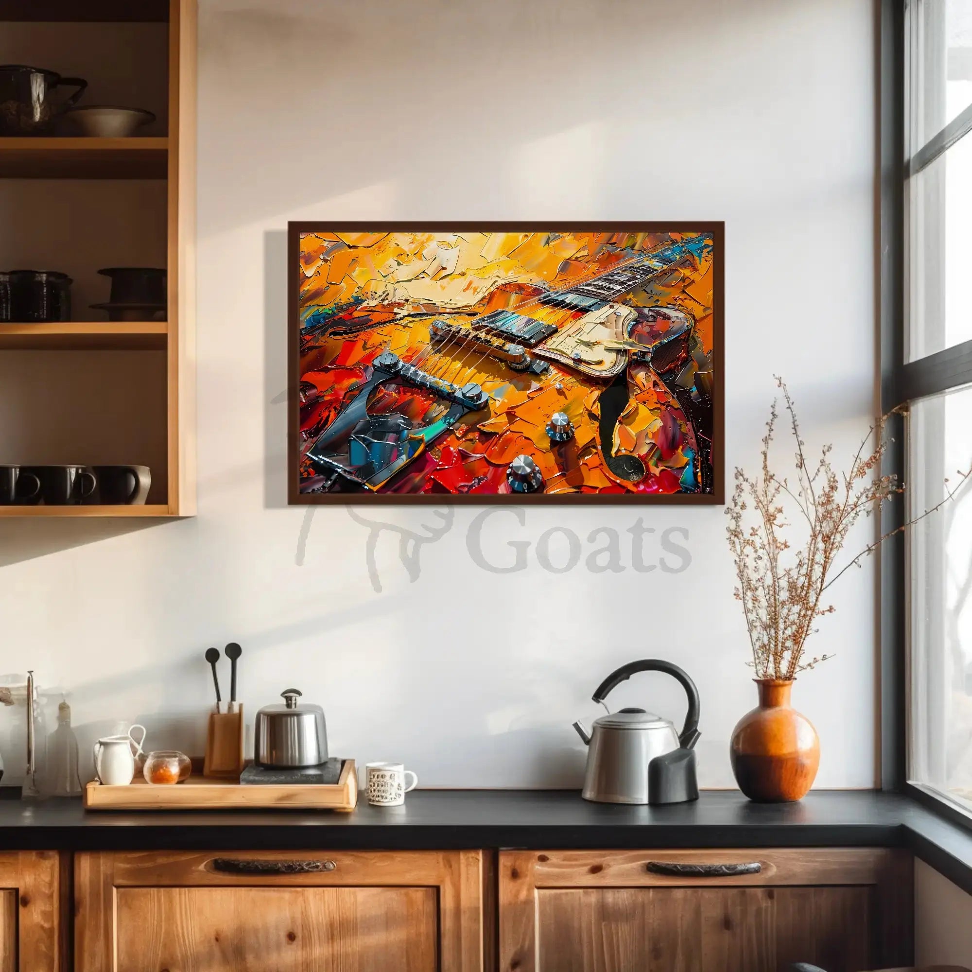 Electric Guitar Passion Abstract Artistic Poster PosterGoat