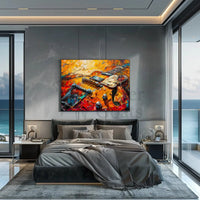 Electric Guitar Passion Abstract Artistic Poster PosterGoat