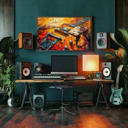 Electric Guitar Passion Abstract Artistic Poster PosterGoat