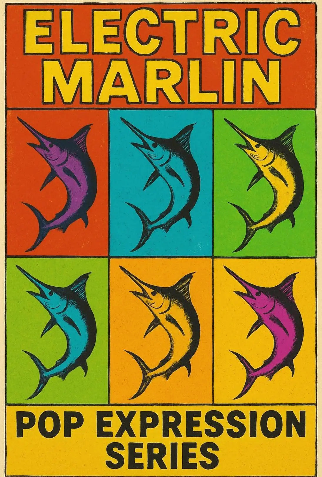 Electric Marlin Pop Expression Series Poster PosterGoat