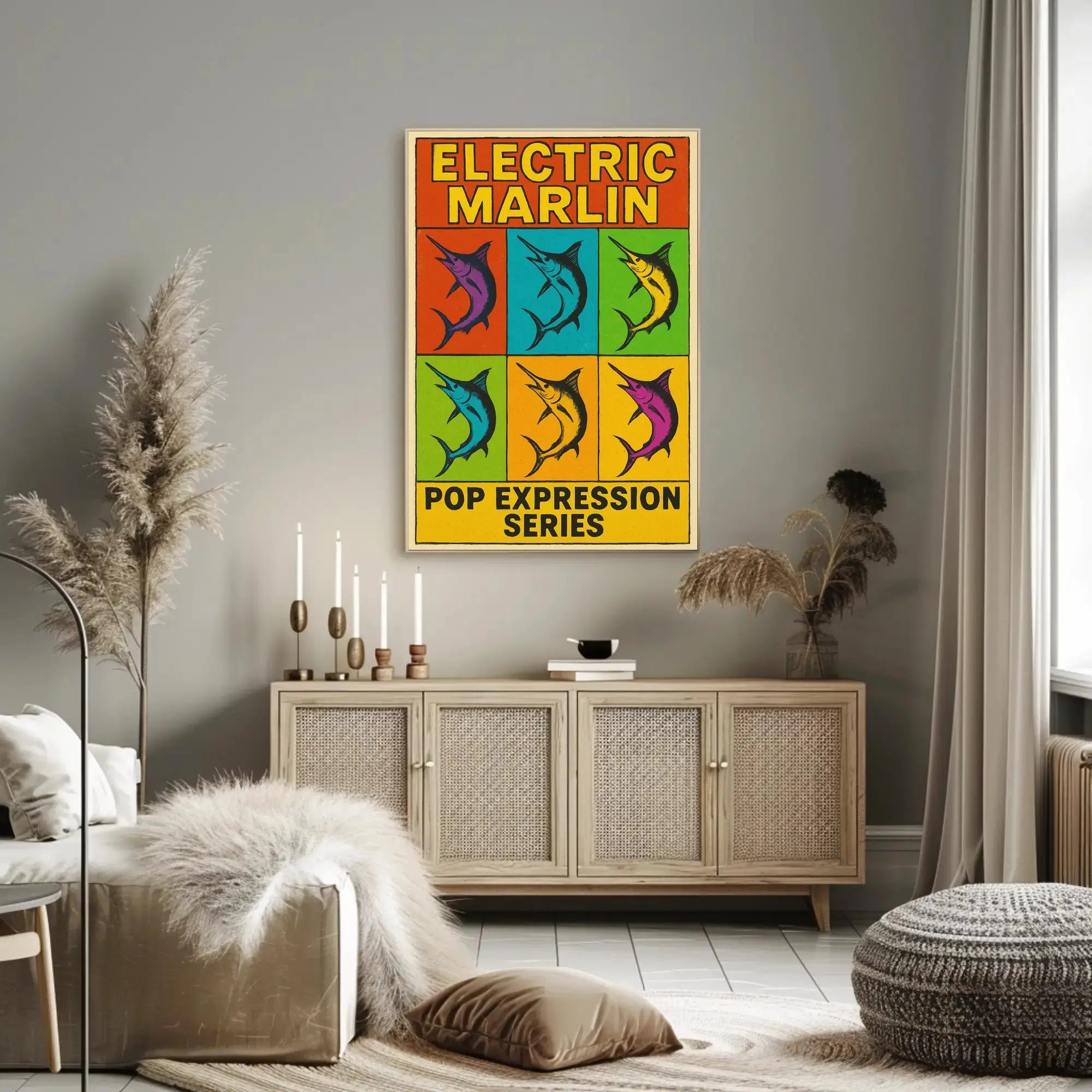 Electric Marlin Pop Expression Series Poster PosterGoat