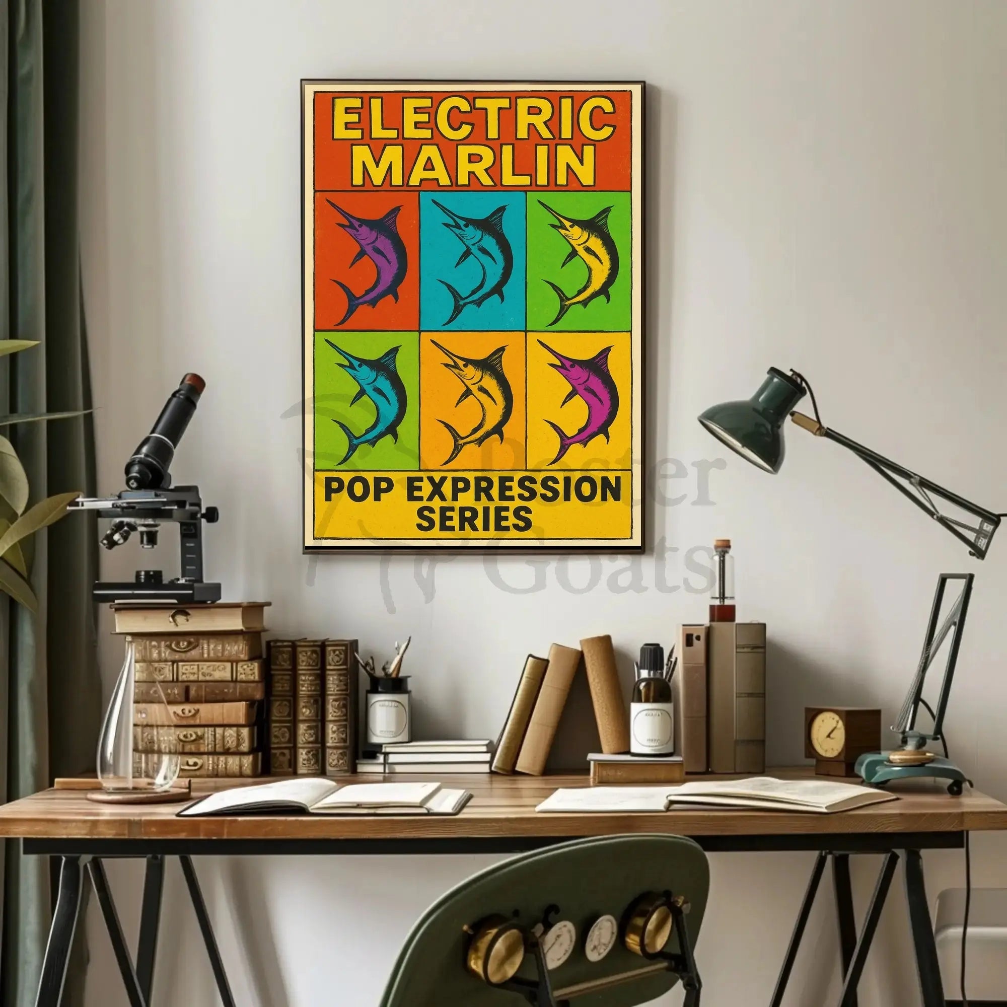 Electric Marlin Pop Expression Series Poster PosterGoat