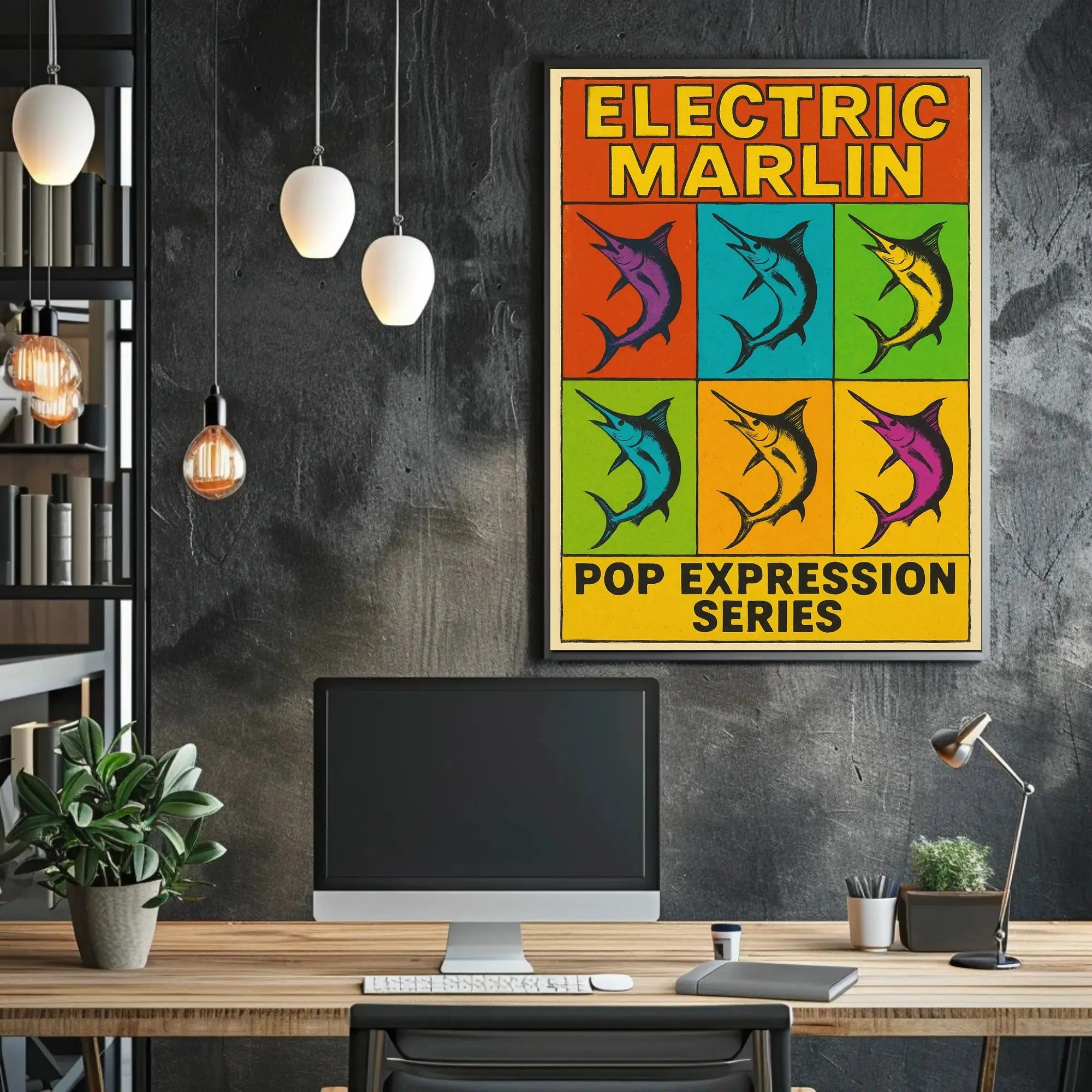 Electric Marlin Pop Expression Series Poster PosterGoat