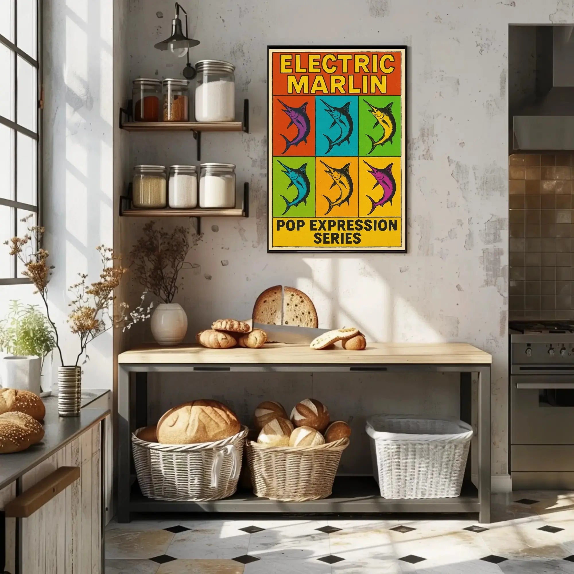 Electric Marlin Pop Expression Series Poster PosterGoat
