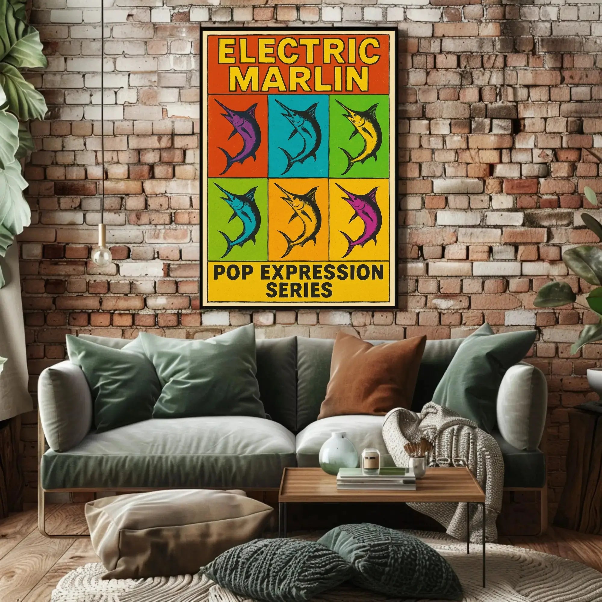 Electric Marlin Pop Expression Series Poster PosterGoat
