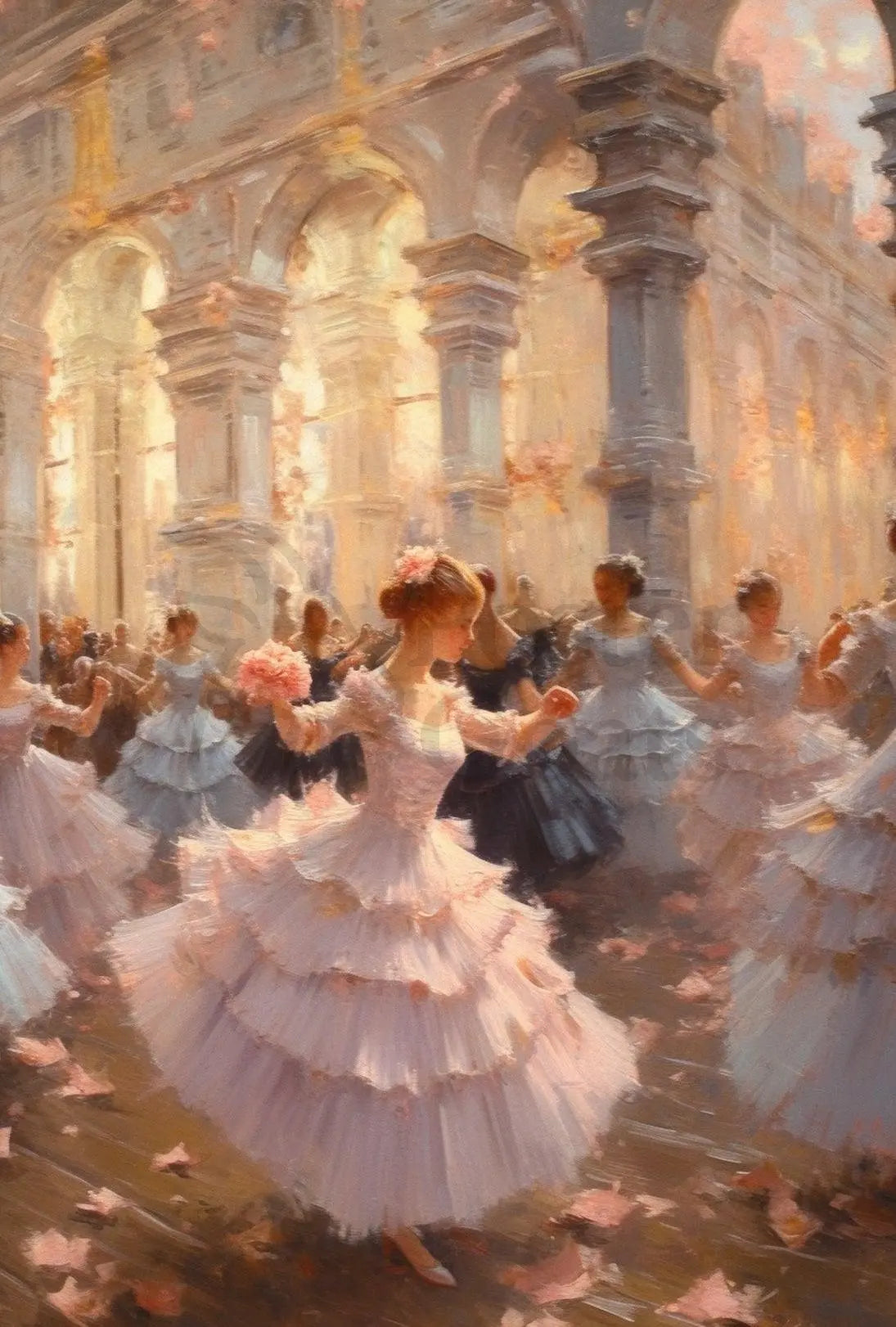Elegant Ballroom Scene: Classical Era Cultural Heritage Poster PosterGoat
