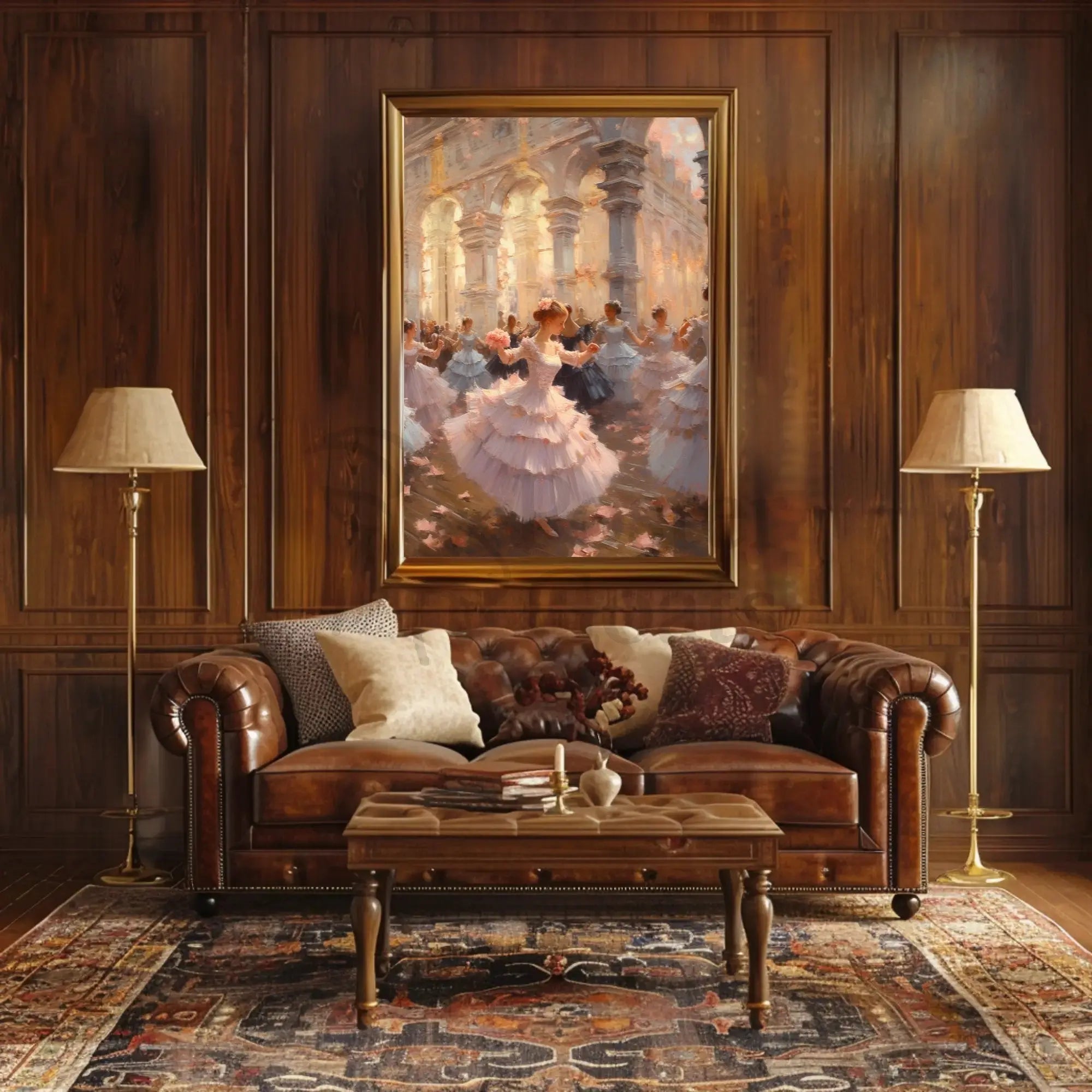 Elegant Ballroom Scene: Classical Era Cultural Heritage Poster PosterGoat