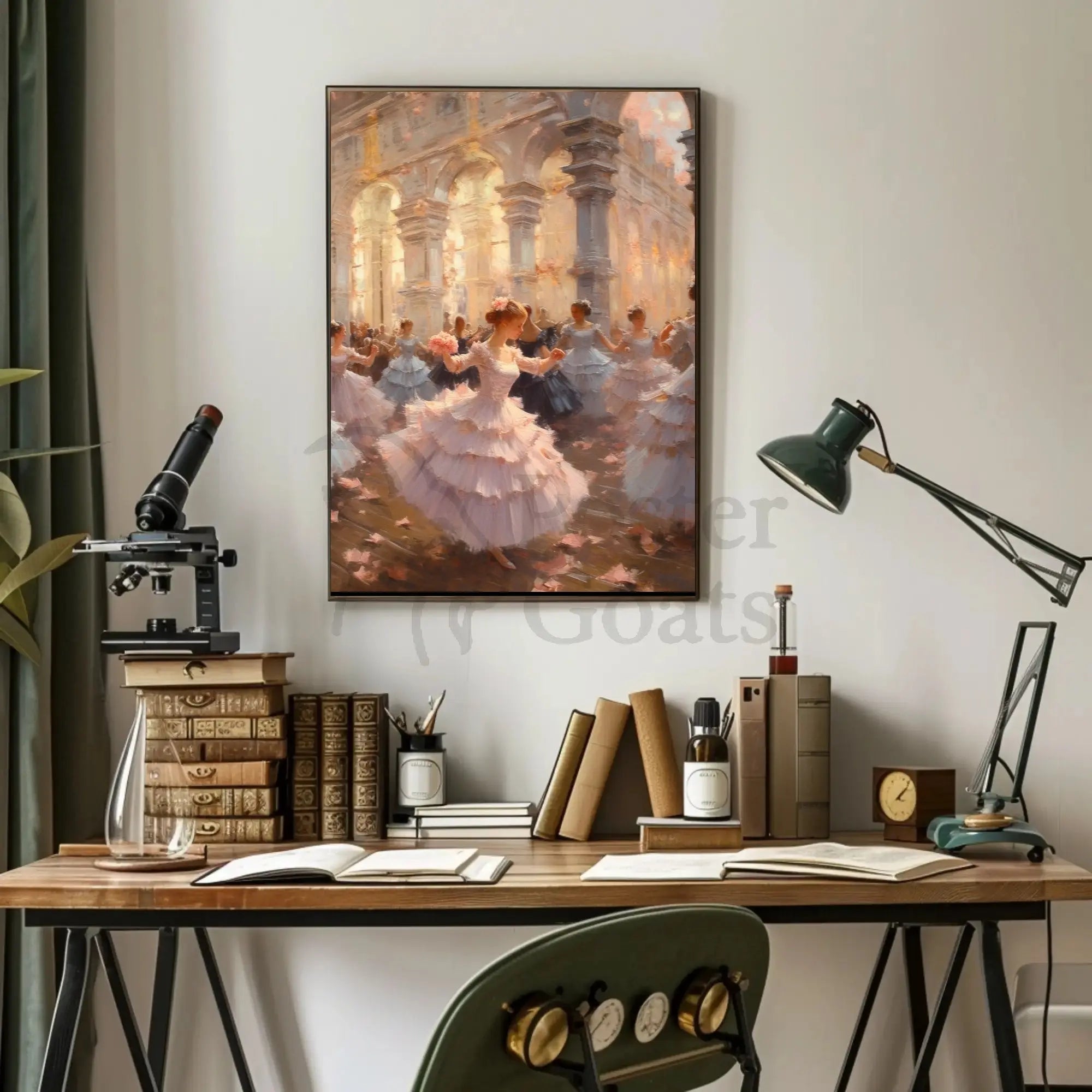 Elegant Ballroom Scene: Classical Era Cultural Heritage Poster PosterGoat
