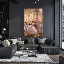 Elegant Ballroom Scene: Classical Era Cultural Heritage Poster PosterGoat