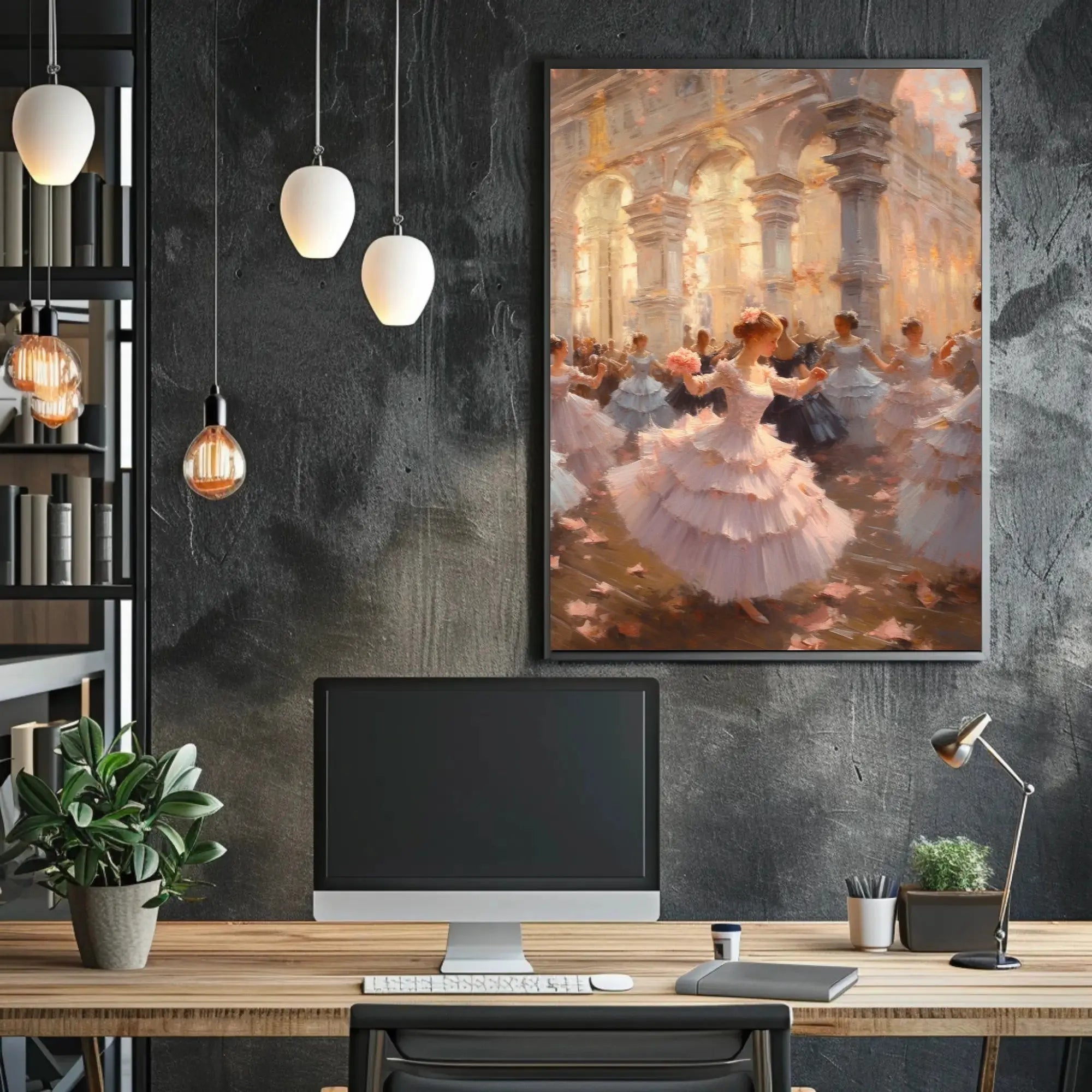 Elegant Ballroom Scene: Classical Era Cultural Heritage Poster PosterGoat