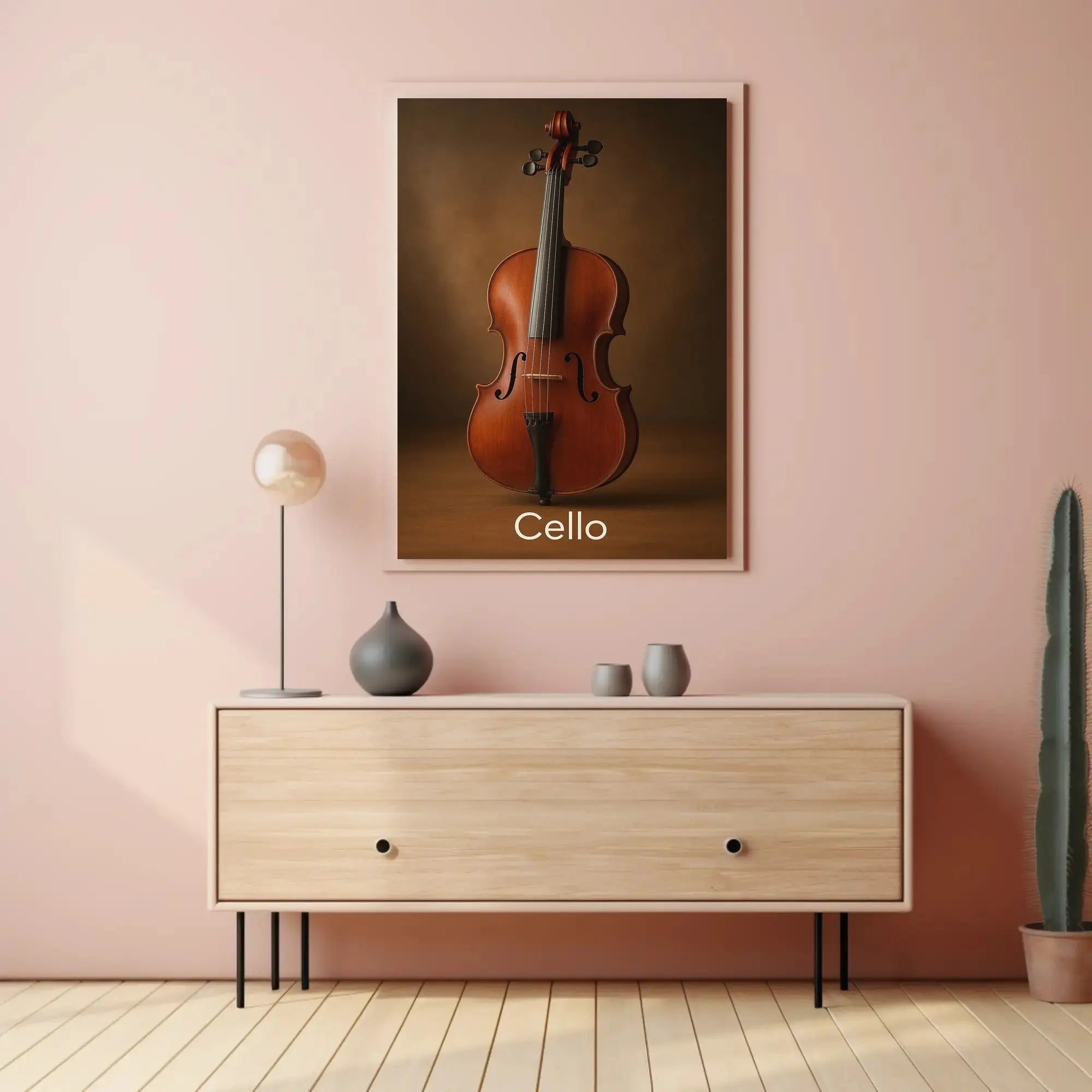 Elegant Cello Art Print for Classical Music Enthusiasts PosterGoat