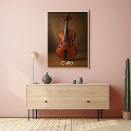 Elegant Cello Art Print for Classical Music Enthusiasts PosterGoat