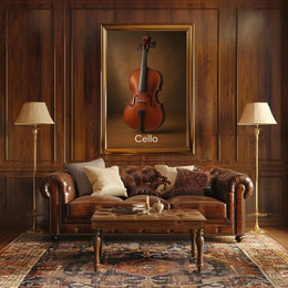 Elegant Cello Art Print for Classical Music Enthusiasts PosterGoat