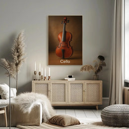 Elegant Cello Art Print for Classical Music Enthusiasts PosterGoat