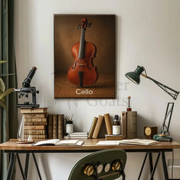 Elegant Cello Art Print for Classical Music Enthusiasts PosterGoat