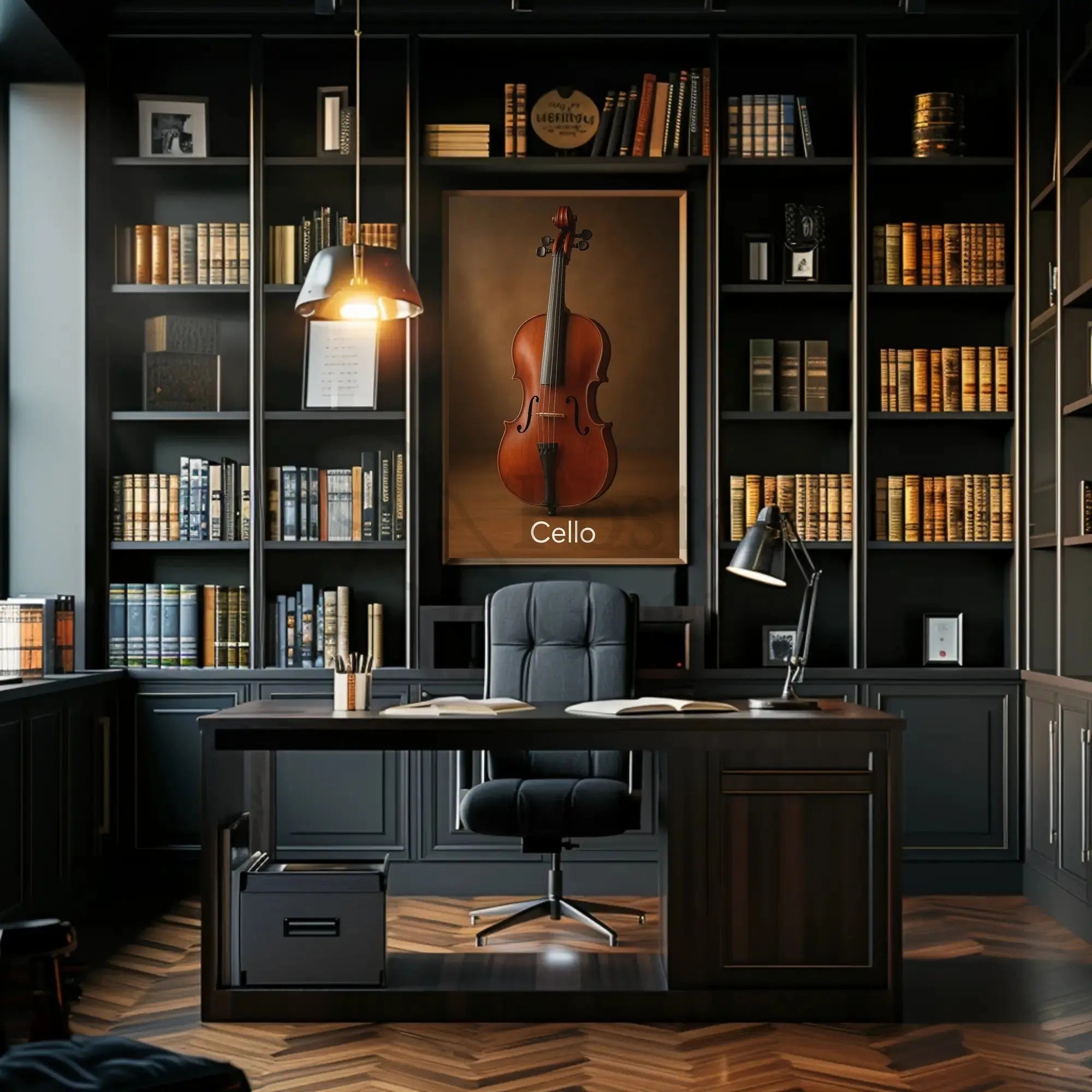 Elegant Cello Art Print for Classical Music Enthusiasts PosterGoat